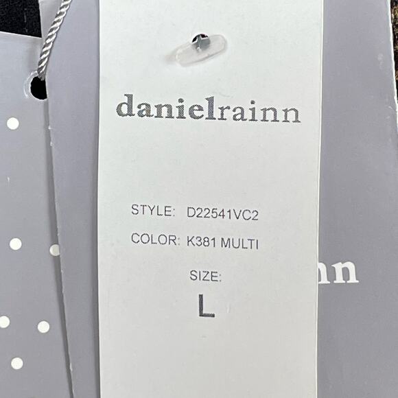 NWT Daniel Rainn‎ L Brown Red Floral Knit Top – Quilted Detail Peplum Boho Chic - Picture 8 of 9